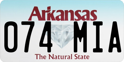 AR license plate 074MIA