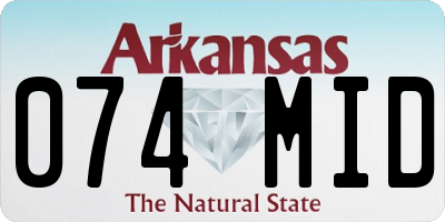 AR license plate 074MID