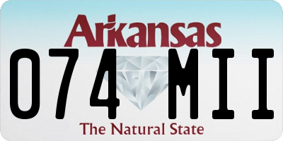 AR license plate 074MII