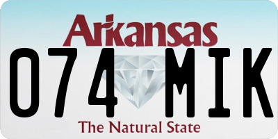 AR license plate 074MIK