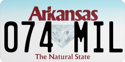 AR license plate 074MIL