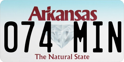 AR license plate 074MIN