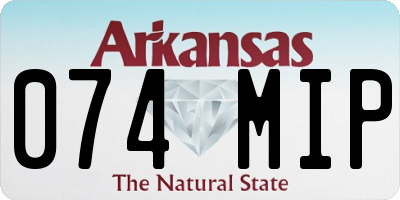 AR license plate 074MIP