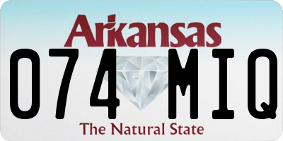 AR license plate 074MIQ