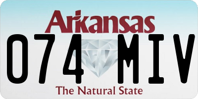 AR license plate 074MIV