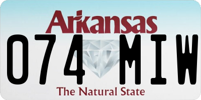 AR license plate 074MIW