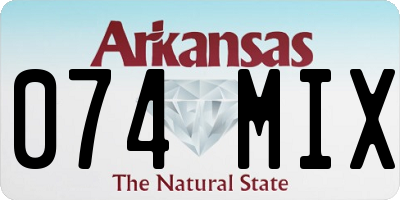 AR license plate 074MIX
