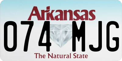 AR license plate 074MJG