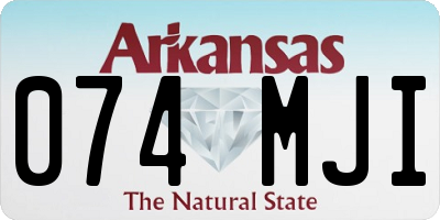 AR license plate 074MJI