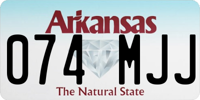 AR license plate 074MJJ