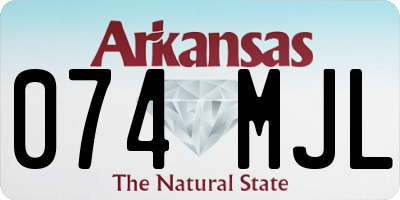 AR license plate 074MJL