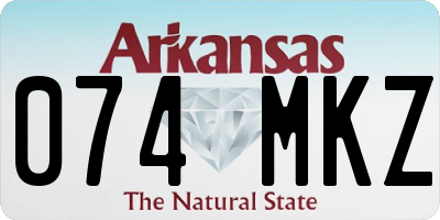 AR license plate 074MKZ