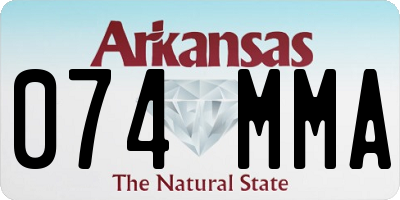 AR license plate 074MMA