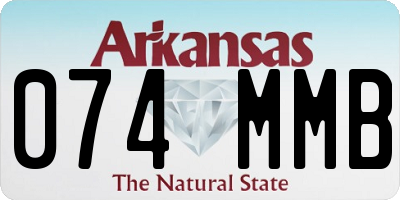 AR license plate 074MMB
