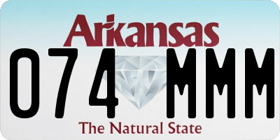 AR license plate 074MMM