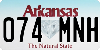 AR license plate 074MNH