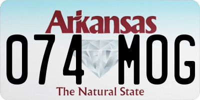 AR license plate 074MOG