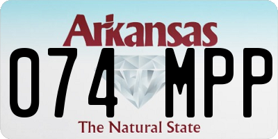 AR license plate 074MPP