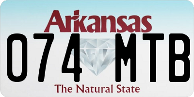 AR license plate 074MTB