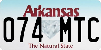 AR license plate 074MTC