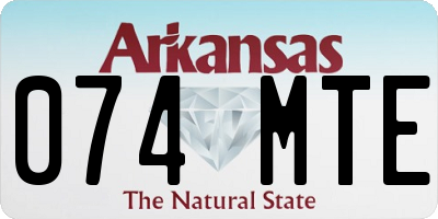 AR license plate 074MTE