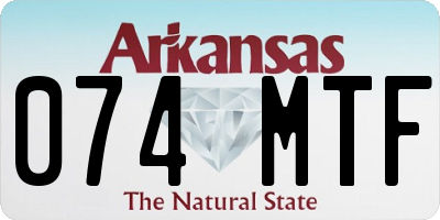 AR license plate 074MTF