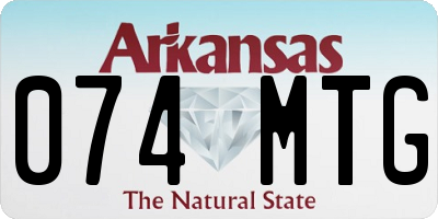 AR license plate 074MTG
