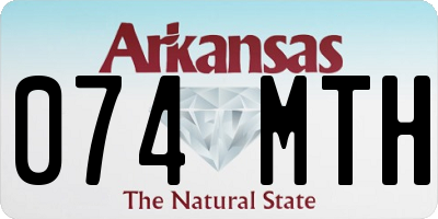 AR license plate 074MTH