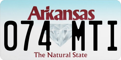 AR license plate 074MTI