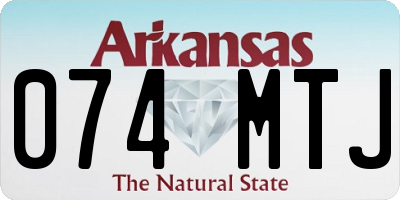 AR license plate 074MTJ
