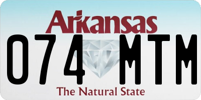 AR license plate 074MTM