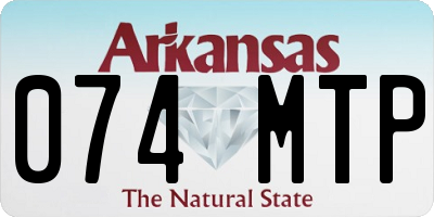 AR license plate 074MTP
