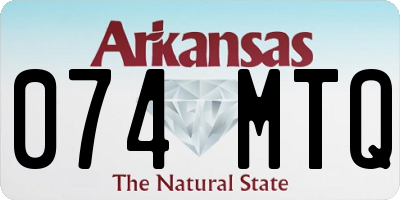 AR license plate 074MTQ