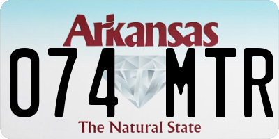 AR license plate 074MTR