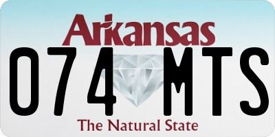 AR license plate 074MTS