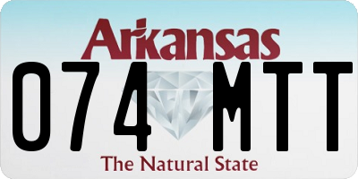 AR license plate 074MTT