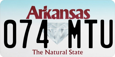 AR license plate 074MTU