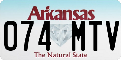AR license plate 074MTV