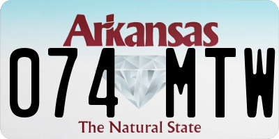 AR license plate 074MTW