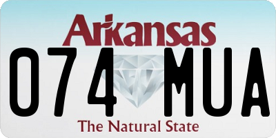 AR license plate 074MUA