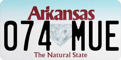 AR license plate 074MUE
