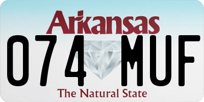 AR license plate 074MUF