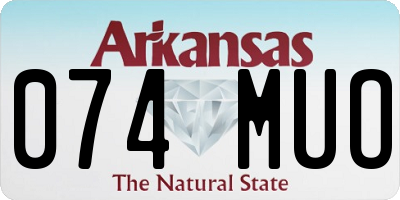 AR license plate 074MUO