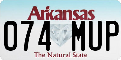 AR license plate 074MUP