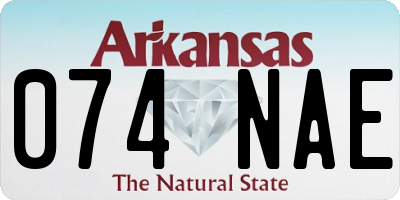 AR license plate 074NAE