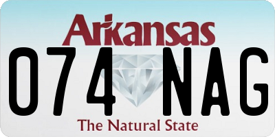 AR license plate 074NAG