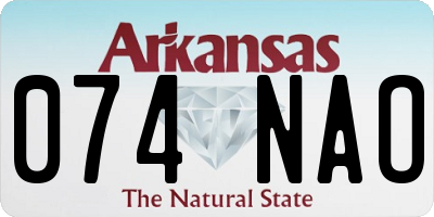 AR license plate 074NAO