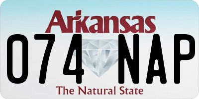 AR license plate 074NAP