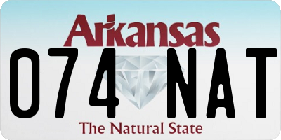 AR license plate 074NAT