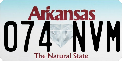 AR license plate 074NVM